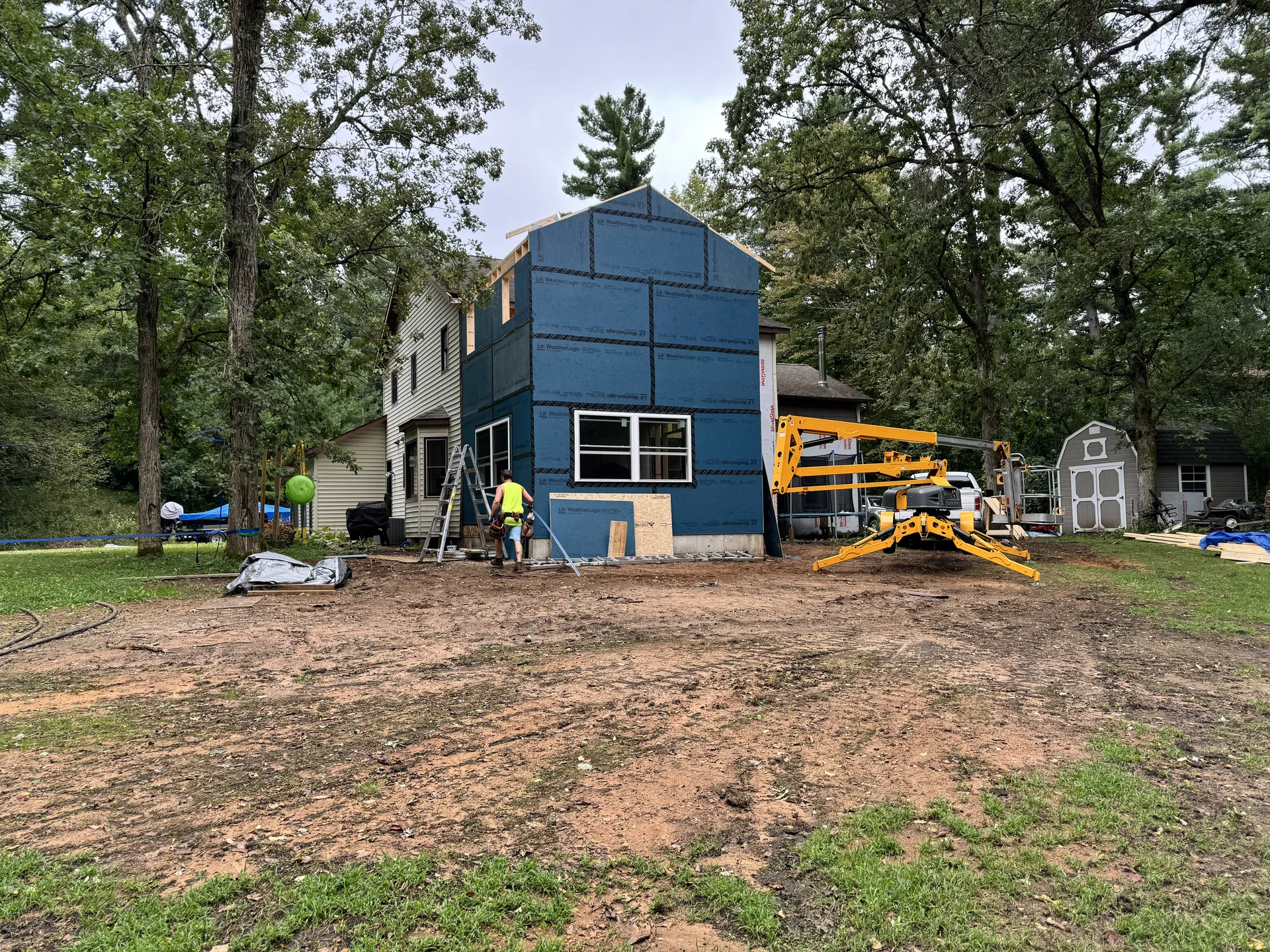 Two-Story Residential Framing and WeatherLogic Sheathing