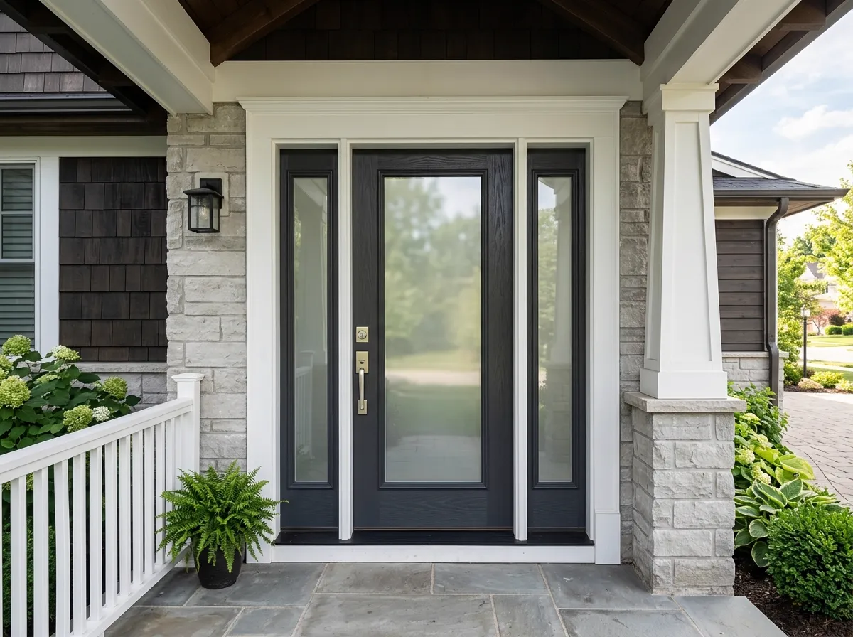 Insulated fiberglass entry door